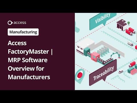 Access FactoryMaster MRP Software Pricing, Alternatives & More 2026 ...