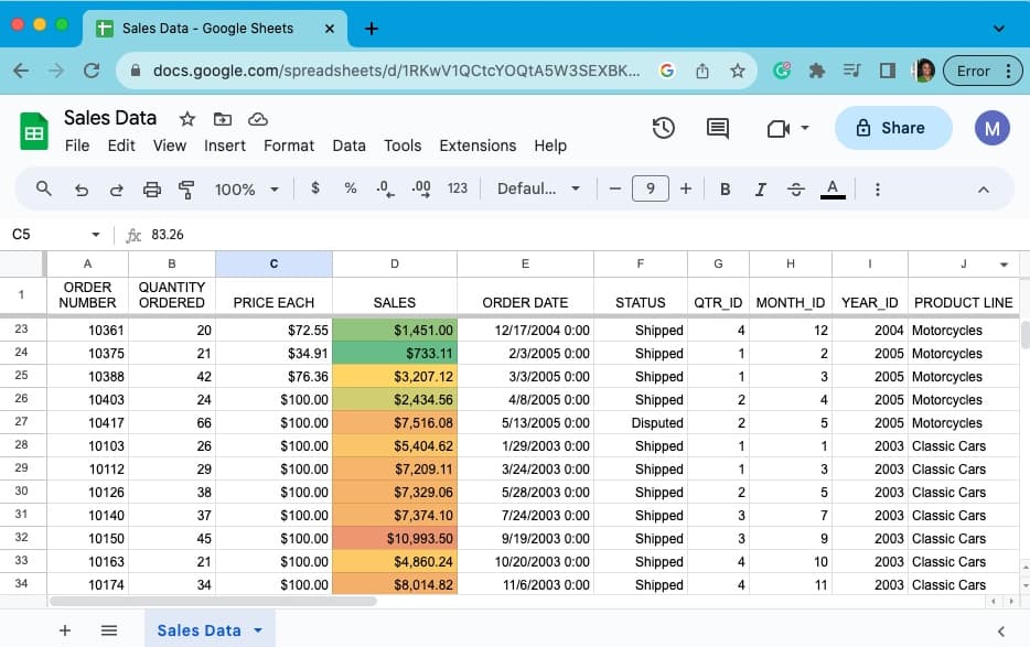 Google Sheets Gradient Color How To Make a Color Gradient in Google Sheets | Capterra