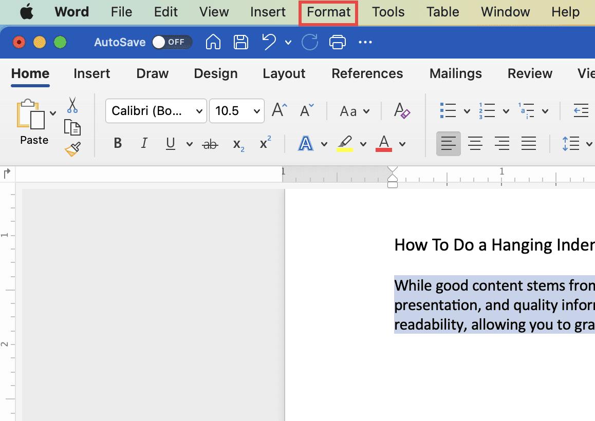 How To Do a Hanging Indent on Word | Capterra