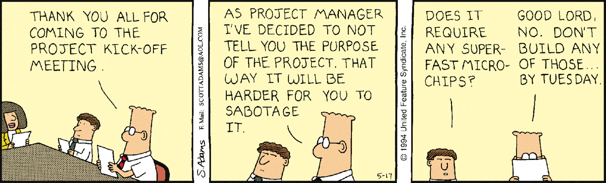 Dilbert Performance Management 10 Dilbert Cartoons That Get Project Management Just Right | Capterra